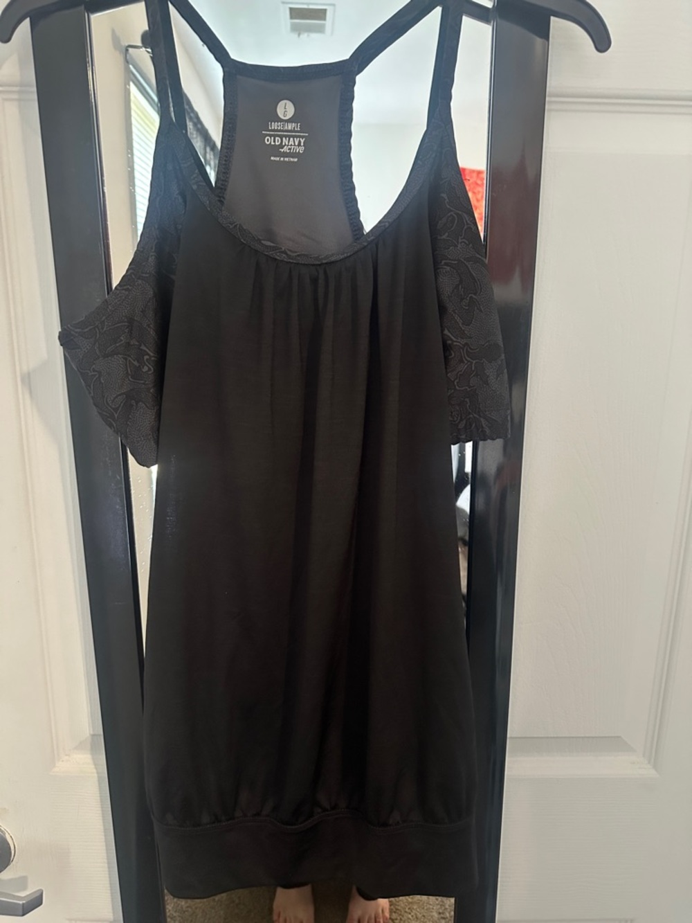 Old Navy Black Athletic Top with built in sports bra